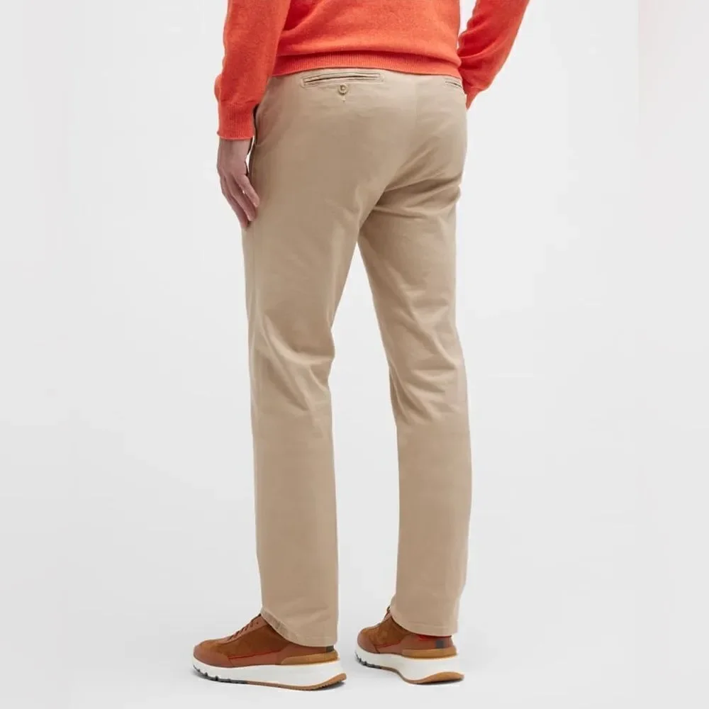 Peter Millar Pilot Twill Flat Front Trousers Khaki Size 35